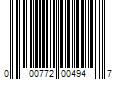 Barcode Image for UPC code 000772004947