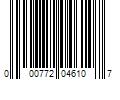 Barcode Image for UPC code 000772046107