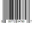 Barcode Image for UPC code 000772047807