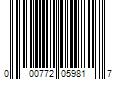 Barcode Image for UPC code 000772059817