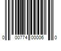 Barcode Image for UPC code 000774000060