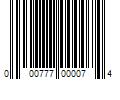 Barcode Image for UPC code 000777000074