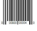 Barcode Image for UPC code 000800000040