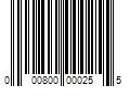 Barcode Image for UPC code 000800000255