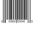 Barcode Image for UPC code 000800000408