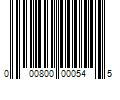 Barcode Image for UPC code 000800000545