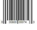 Barcode Image for UPC code 000800000743