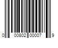 Barcode Image for UPC code 000802000079. Product Name: 