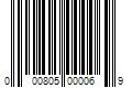 Barcode Image for UPC code 000805000069