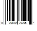 Barcode Image for UPC code 000810000054