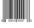 Barcode Image for UPC code 000810000078