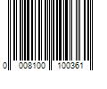 Barcode Image for UPC code 0008100100361