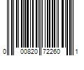 Barcode Image for UPC code 000820722601