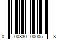 Barcode Image for UPC code 000830000058