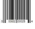 Barcode Image for UPC code 000832000254