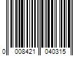 Barcode Image for UPC code 0008421040315