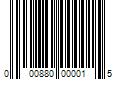 Barcode Image for UPC code 000880000015