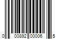 Barcode Image for UPC code 000892000065