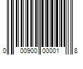 Barcode Image for UPC code 000900000018