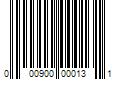 Barcode Image for UPC code 000900000131