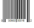 Barcode Image for UPC code 000900000162