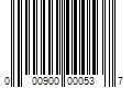 Barcode Image for UPC code 000900000537