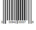 Barcode Image for UPC code 000942000076