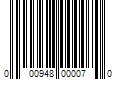 Barcode Image for UPC code 000948000070