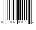 Barcode Image for UPC code 000968000074