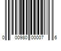 Barcode Image for UPC code 000980000076