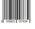 Barcode Image for UPC code 0009800007639