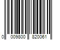 Barcode Image for UPC code 0009800820061