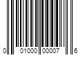 Barcode Image for UPC code 001000000076