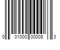 Barcode Image for UPC code 001000000083