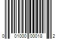 Barcode Image for UPC code 001000000182