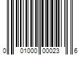 Barcode Image for UPC code 001000000236