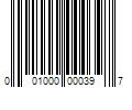 Barcode Image for UPC code 001000000397