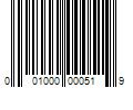 Barcode Image for UPC code 001000000519