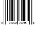 Barcode Image for UPC code 001000000656