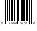 Barcode Image for UPC code 001000000700