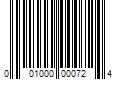 Barcode Image for UPC code 001000000724