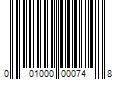 Barcode Image for UPC code 001000000748