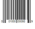 Barcode Image for UPC code 001000000939