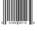 Barcode Image for UPC code 001000001134