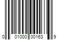 Barcode Image for UPC code 001000001639