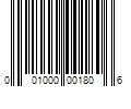 Barcode Image for UPC code 001000001806