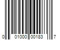 Barcode Image for UPC code 001000001837