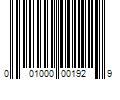 Barcode Image for UPC code 001000001929