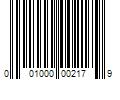 Barcode Image for UPC code 001000002179