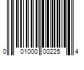 Barcode Image for UPC code 001000002254